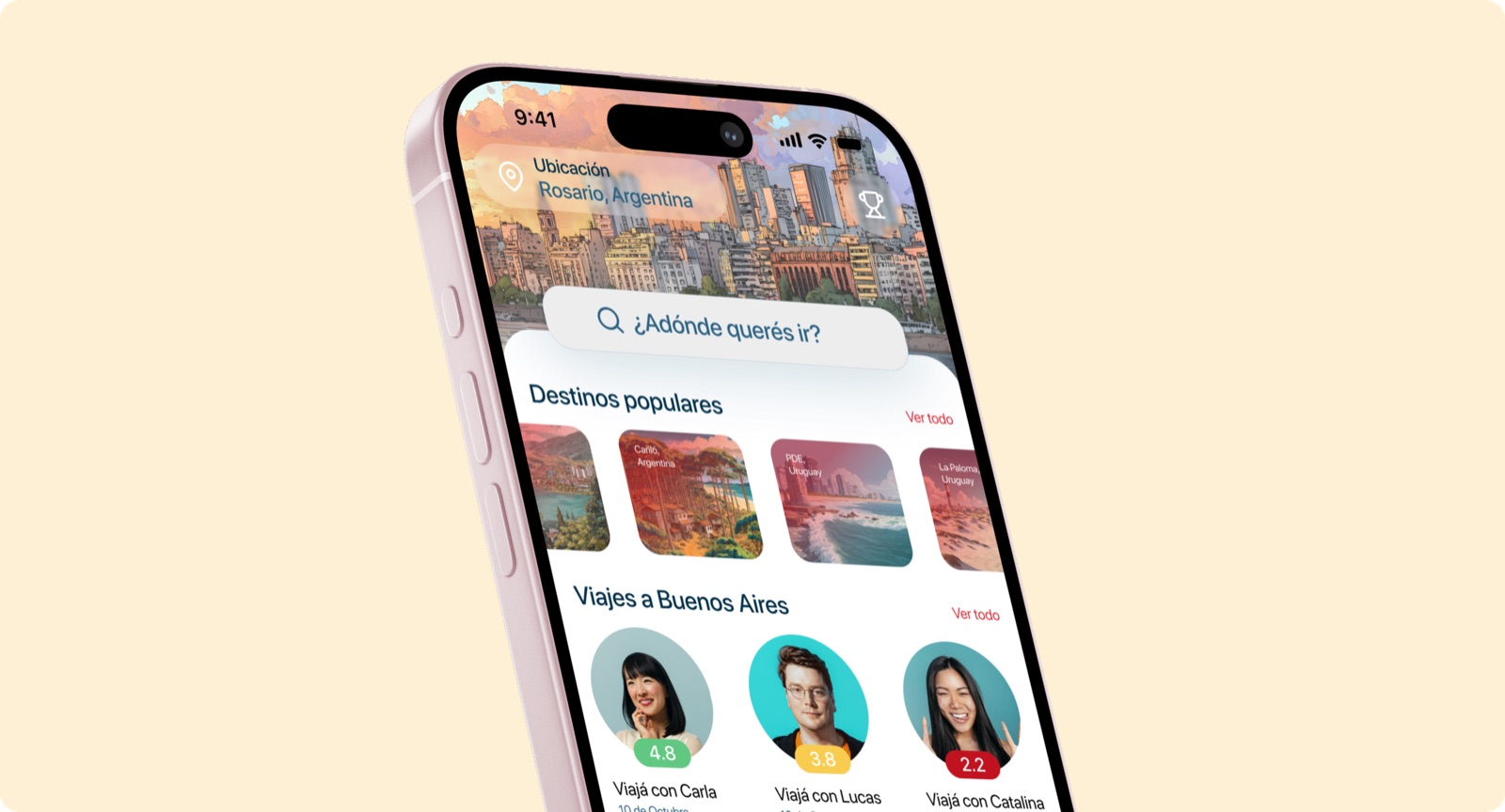Travel app — UX/UI